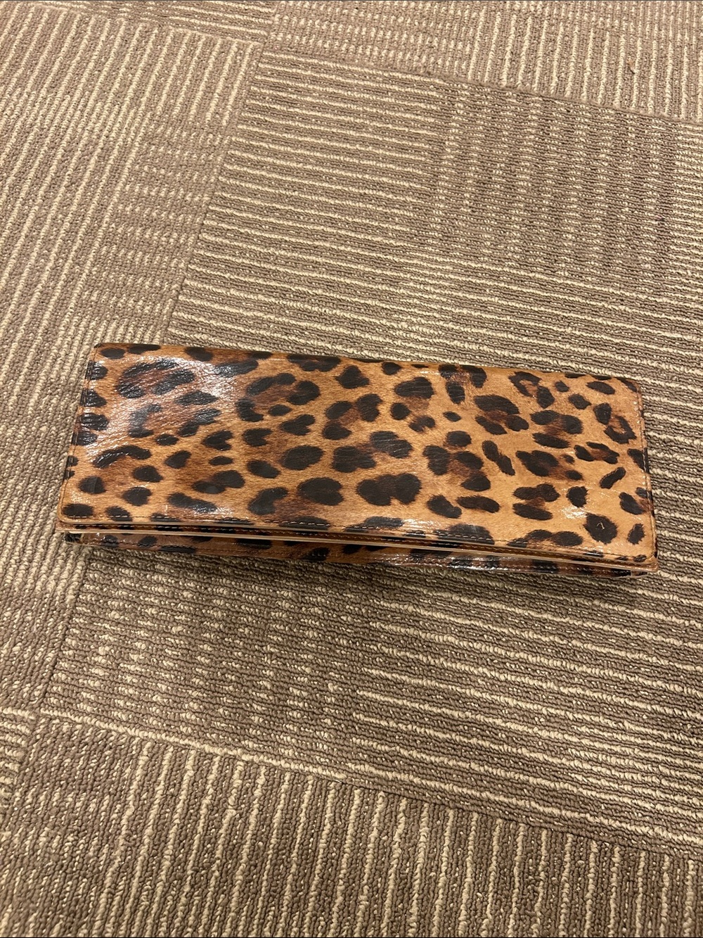 Stuart Weitzman Leopard Print Long Clutch - Brown & Black